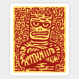 Spooky Cute Frankenstein Monster Art for Kids Halloween Gift Magnet